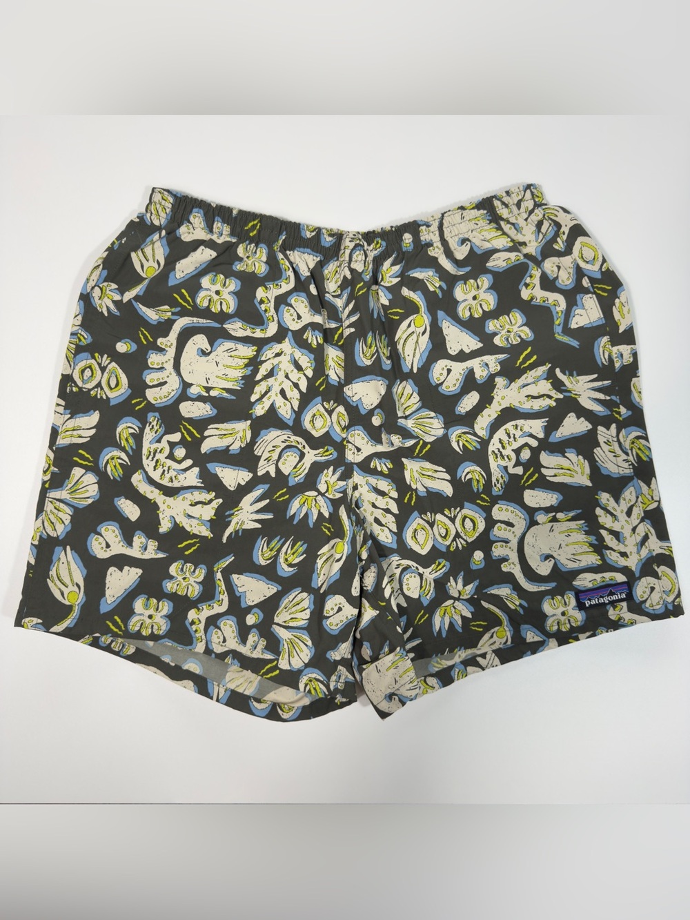 Patagonia Men’s Baggies Across Oceans Swim Shorts SZ S Pine Needle Green